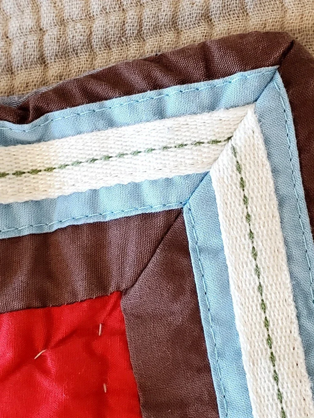 Pottery Barn Kids Varsity Baseball Patchwork Quilted Sham Set Of 4, EUC